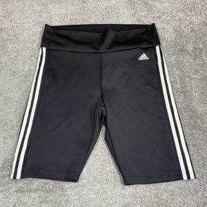 Adidas Running Shorts Womens Extra Large Black Knee Length Athletic High Rise